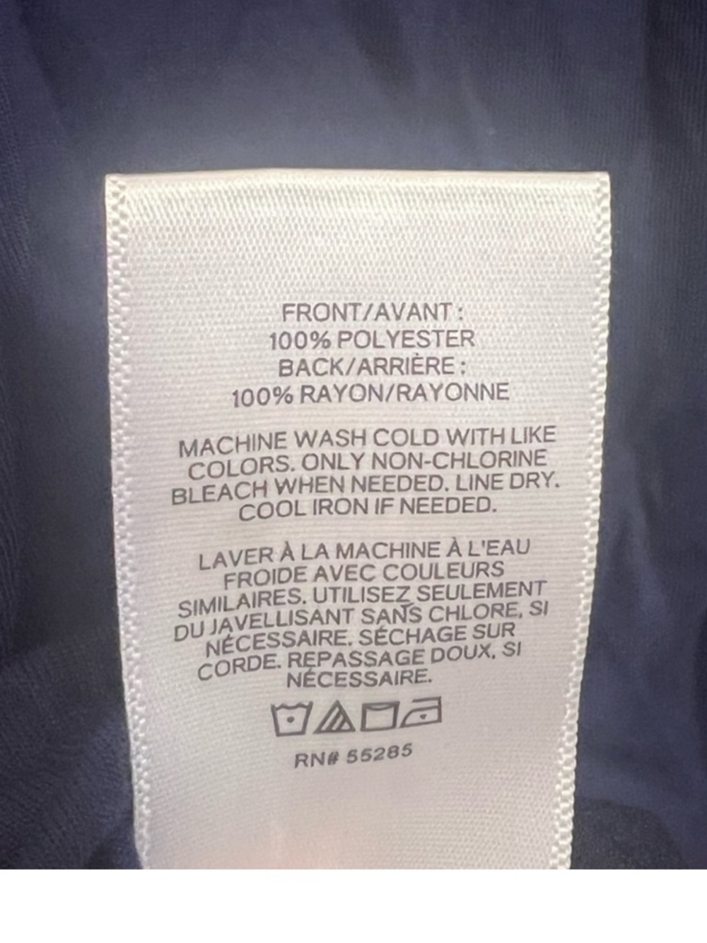 EXPRESS Navy Sleeveless Floral Blouse - Picture 4 of 5